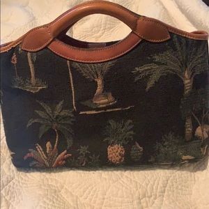 Tommy Bahama canvas handbag.